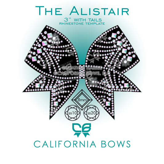 Alistair 3" Bow Rhinestone Template Download