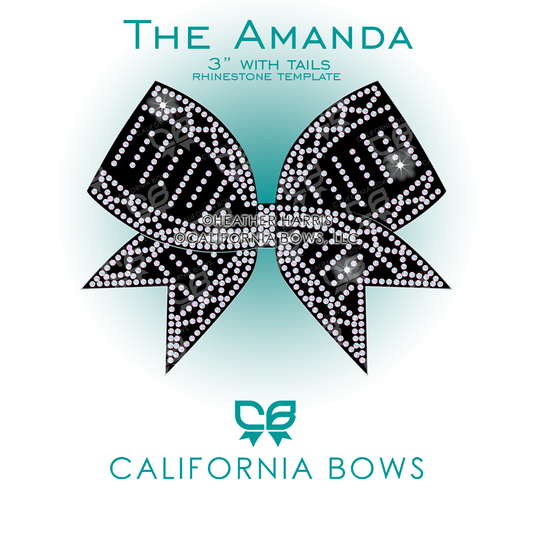 Amanda 3" Bow Rhinestone Template Download
