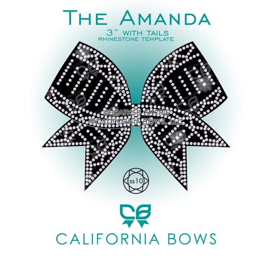 Amanda 3" Bow Rhinestone Template Download