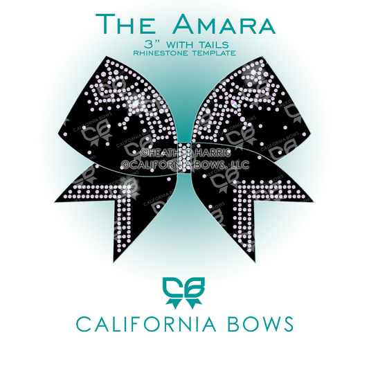 Amara 3" Bow Rhinestone Template Download
