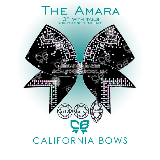 Amara 3" Bow Rhinestone Template Download
