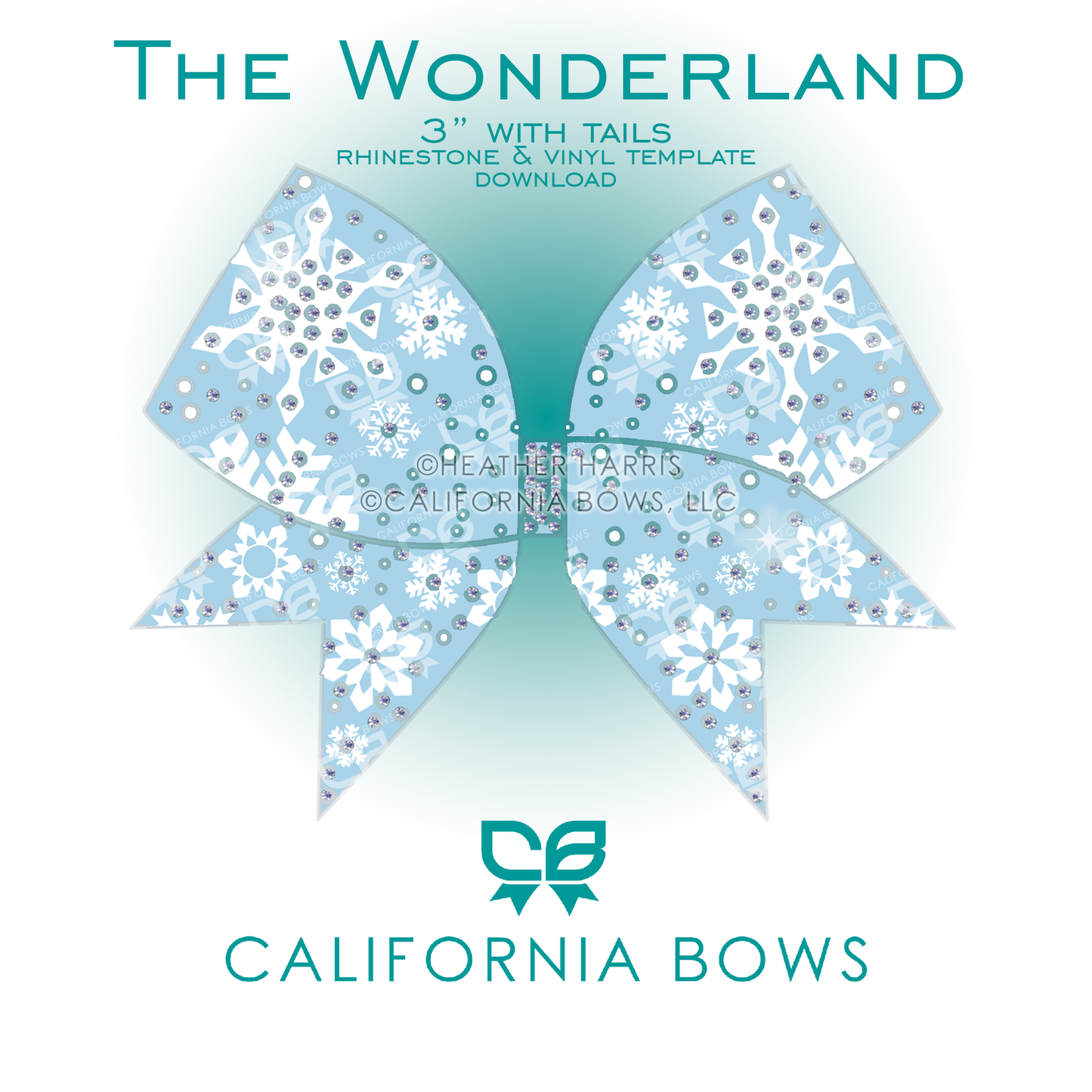 Wonderland 3" Bow Rhinestone Template Download
