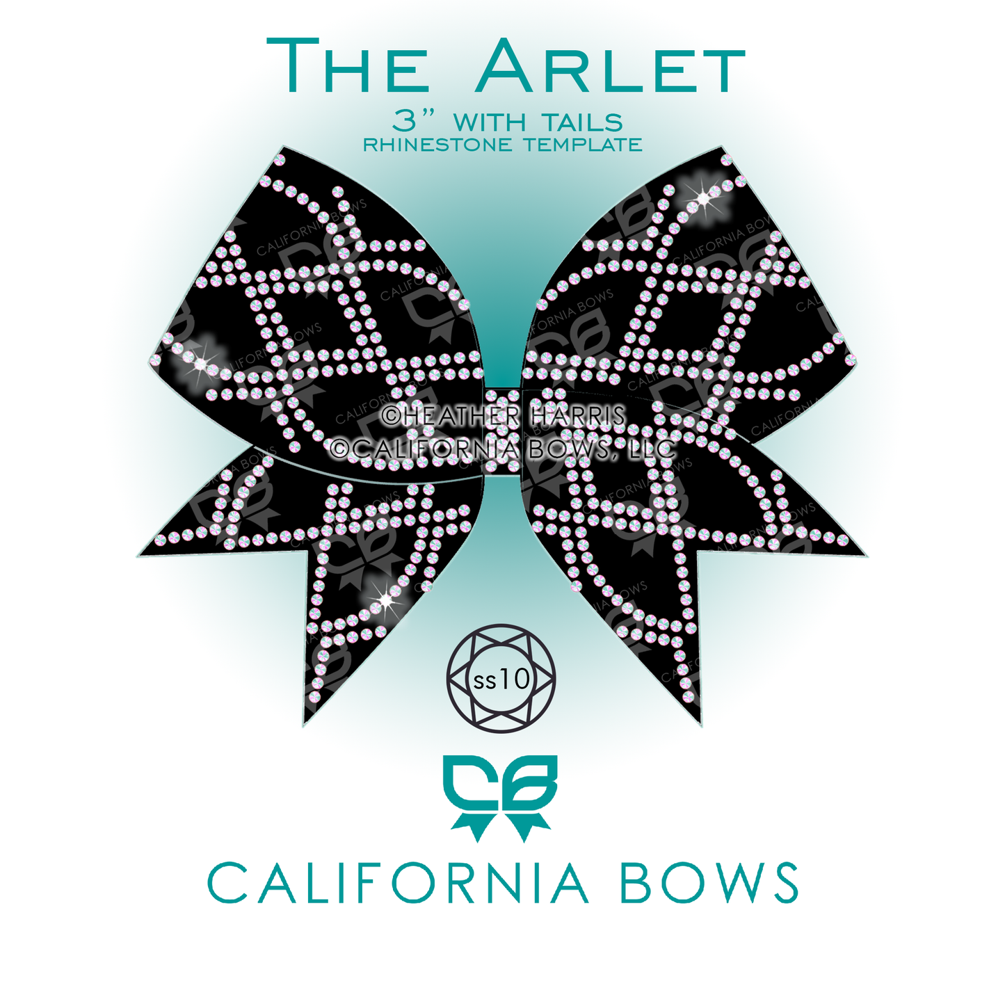 Arlet 3" Bow Rhinestone Template Download