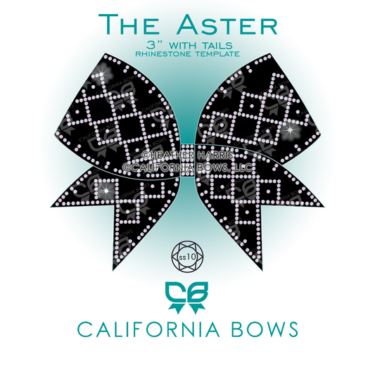 Aster 3" Bow Rhinestone Template Download