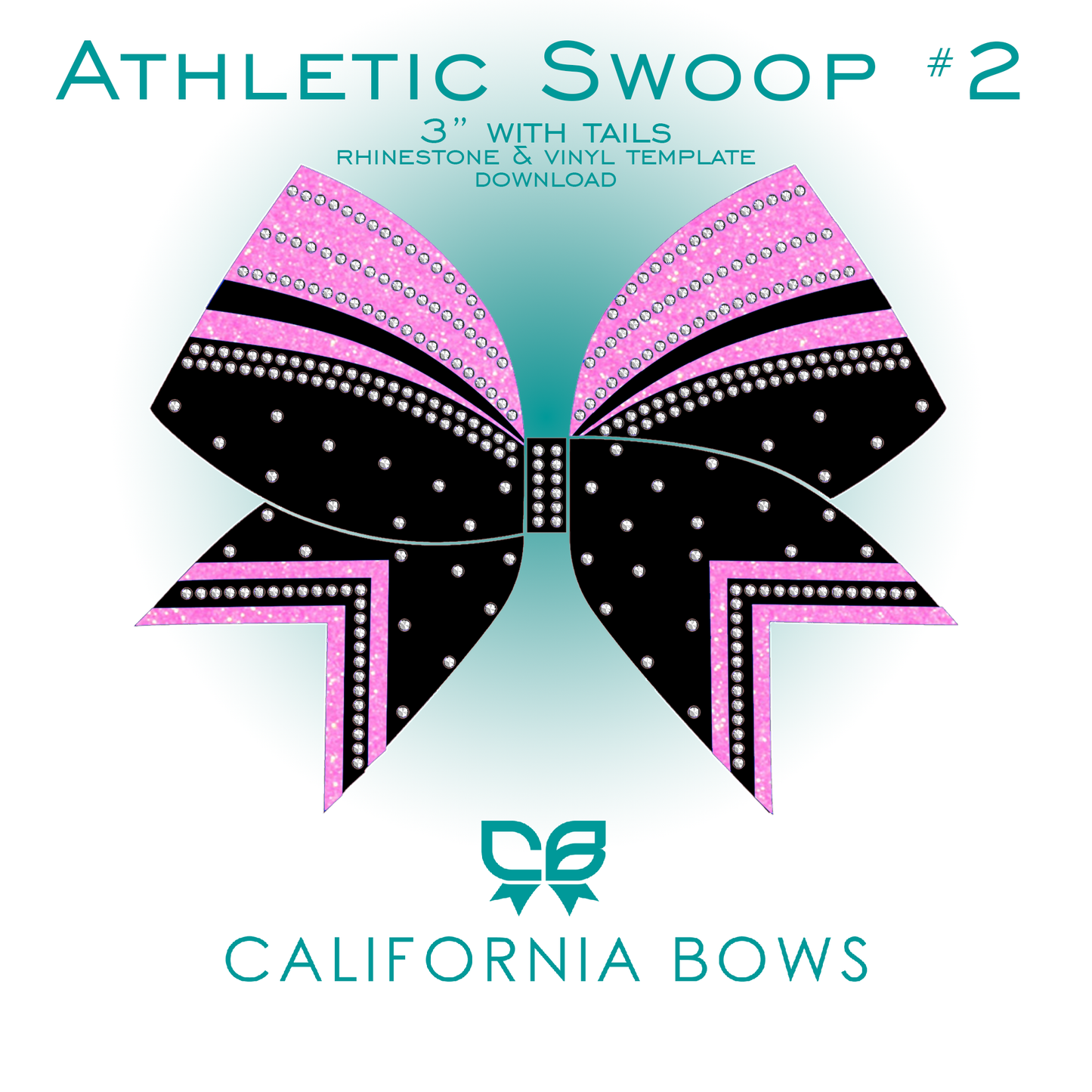 Swoop 3" Bow Rhinestone Vinyl Template Download