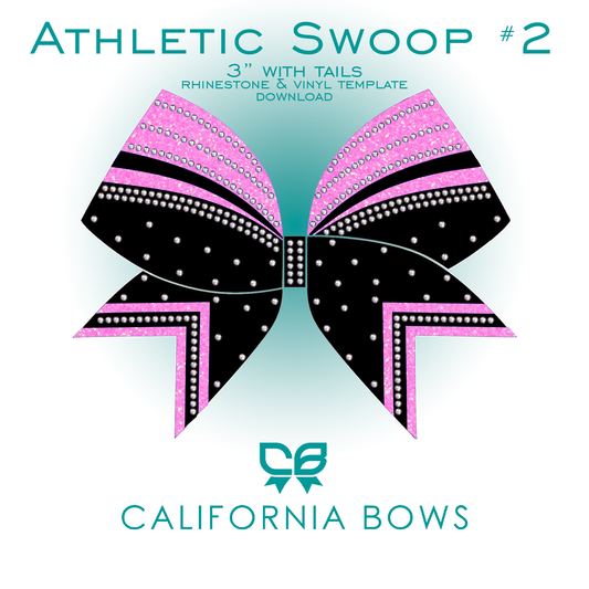 Swoop 3" Bow Rhinestone Vinyl Template Download
