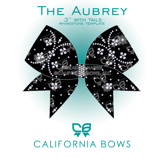 Aubrey 3" Bow Rhinestone Template Download