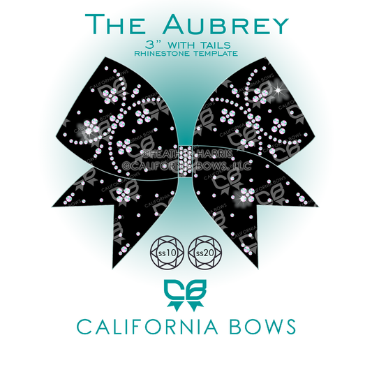 Aubrey 3" Bow Rhinestone Template Download