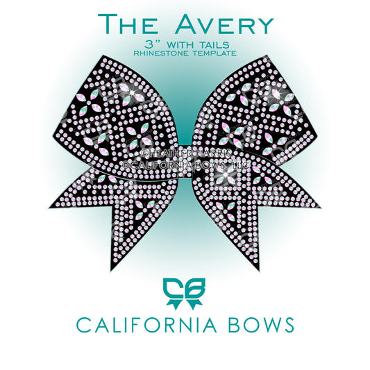 Avery 3" Bow Rhinestone Template Download