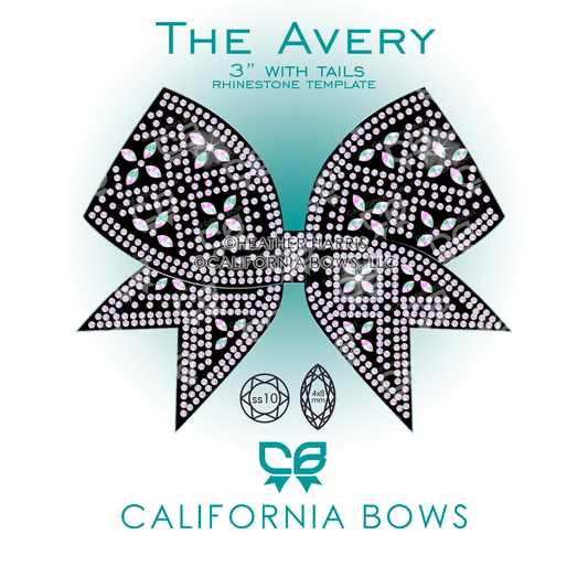 Avery 3" Bow Rhinestone Template Download