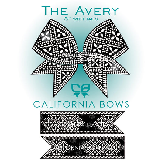 Avery 3" Bow Rhinestone Template Download