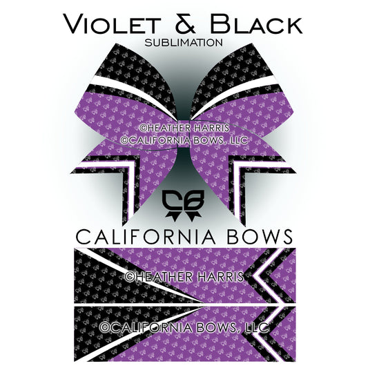 Violet Purple Athletic Cheer Bow Design Sublimation Download PNG