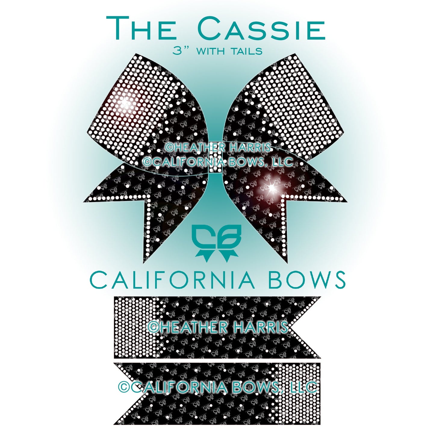 Cassie 3" Bow Rhinestone Template Download