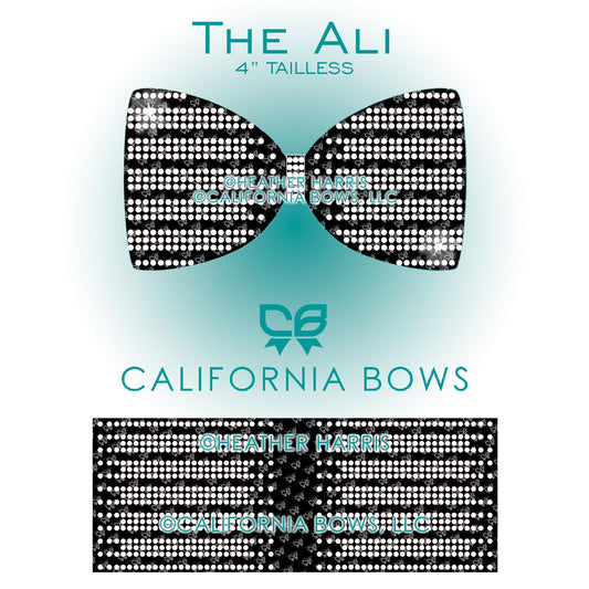 Ali 4" Tailless Bow Rhinestone Template Download