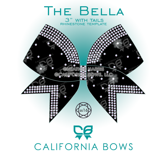 Bella 3" Bow Rhinestone Template Download