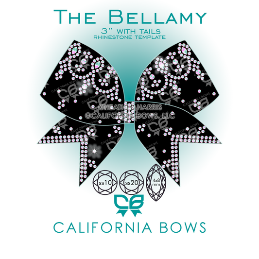 Bellamy 3" Bow Rhinestone Template Download