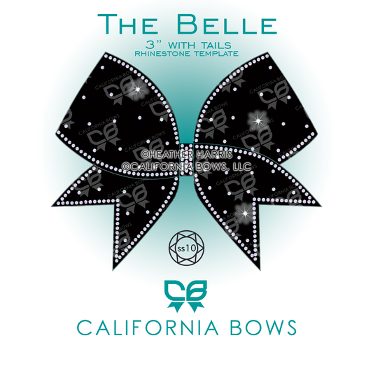 Belle 3" Bow Rhinestone Template Download