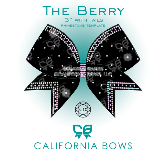 Berry 3" Bow Rhinestone Template Download