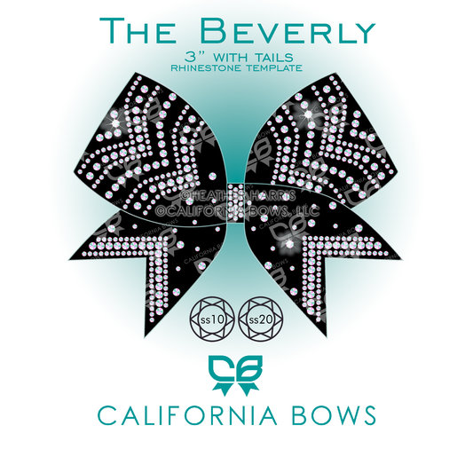 Beverly 3" Bow Rhinestone Template Download