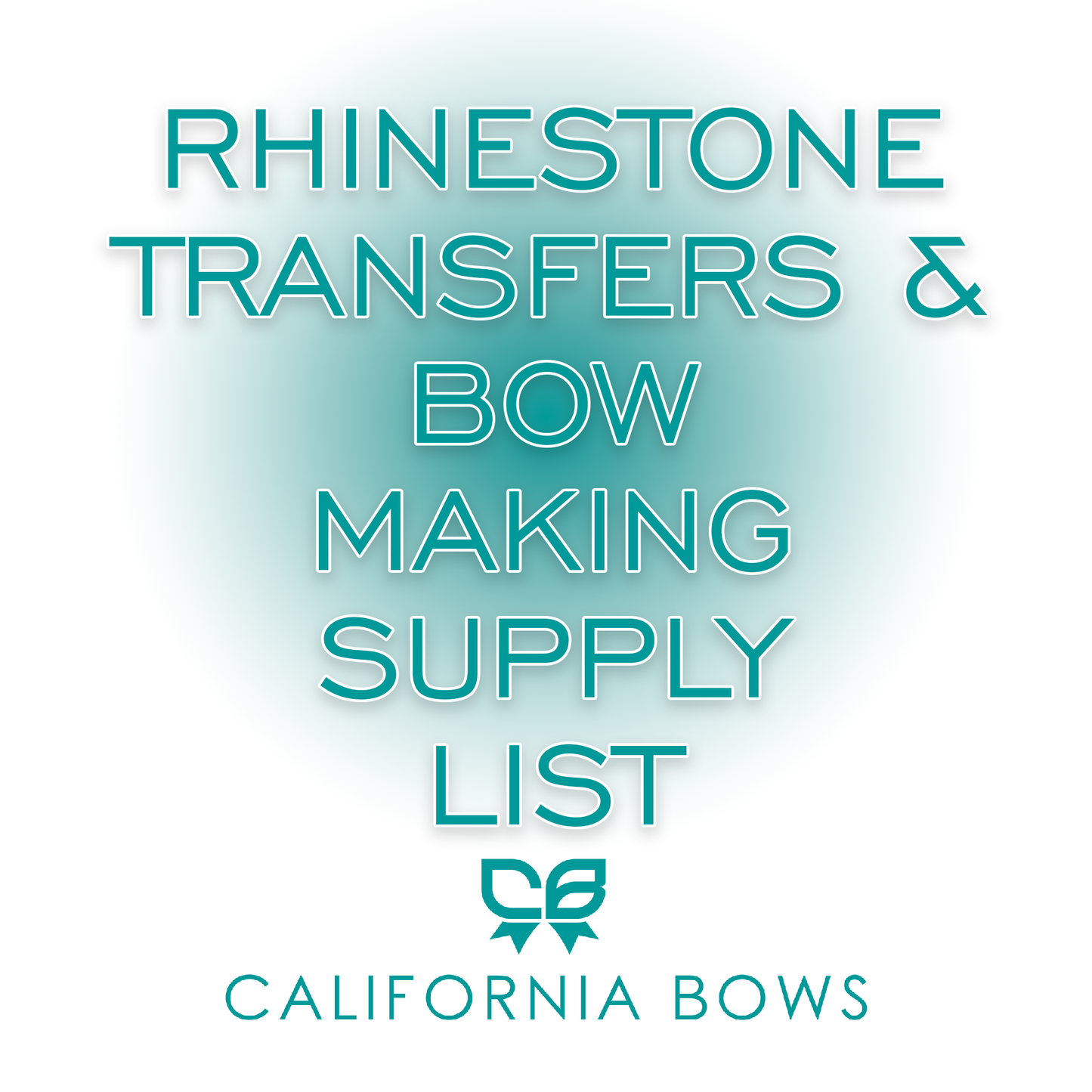 Rhinestone Transfers, Templates & Bow Supply List