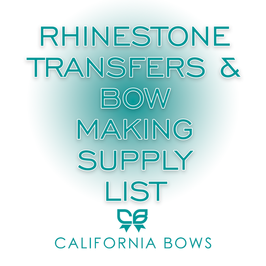 Rhinestone Transfers, Templates & Bow Supply List