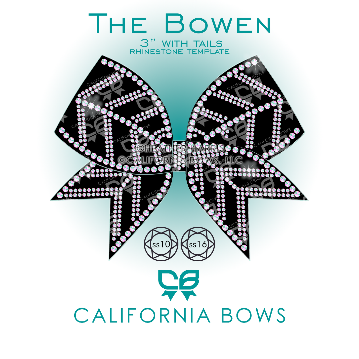 Bowen 3" Bow Rhinestone Template Download