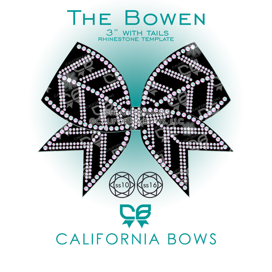 Bowen 3" Bow Rhinestone Template Download