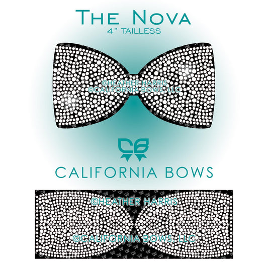 Nova 4" Tailless  Bow Rhinestone Template Download