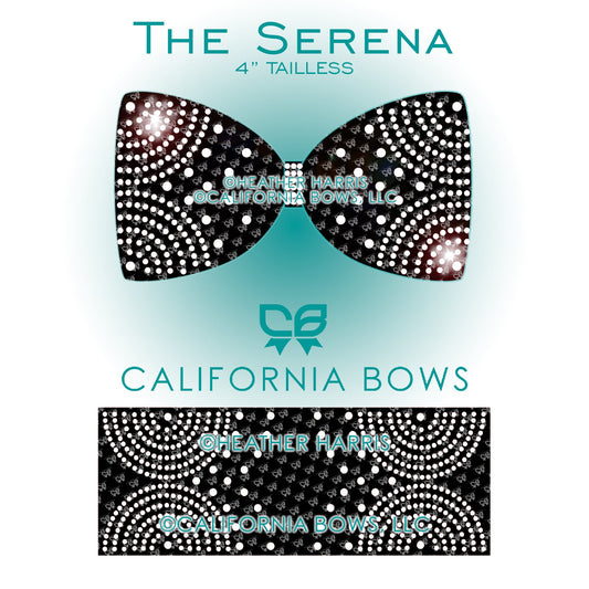 Serena 4" Tailless Bow Rhinestone Template Download