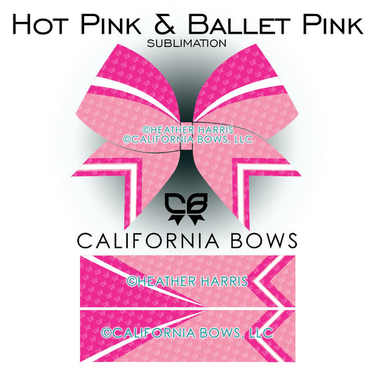 Pink Athletic Cheer Bow Design Sublimation Download PNG