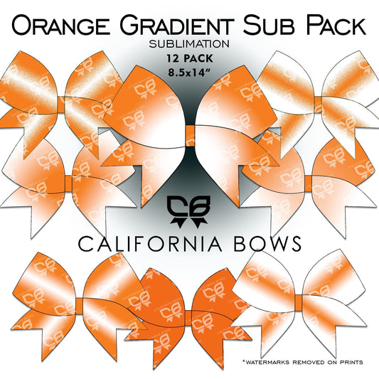 12 Orange Gradient Design Sublimation Download PNG
