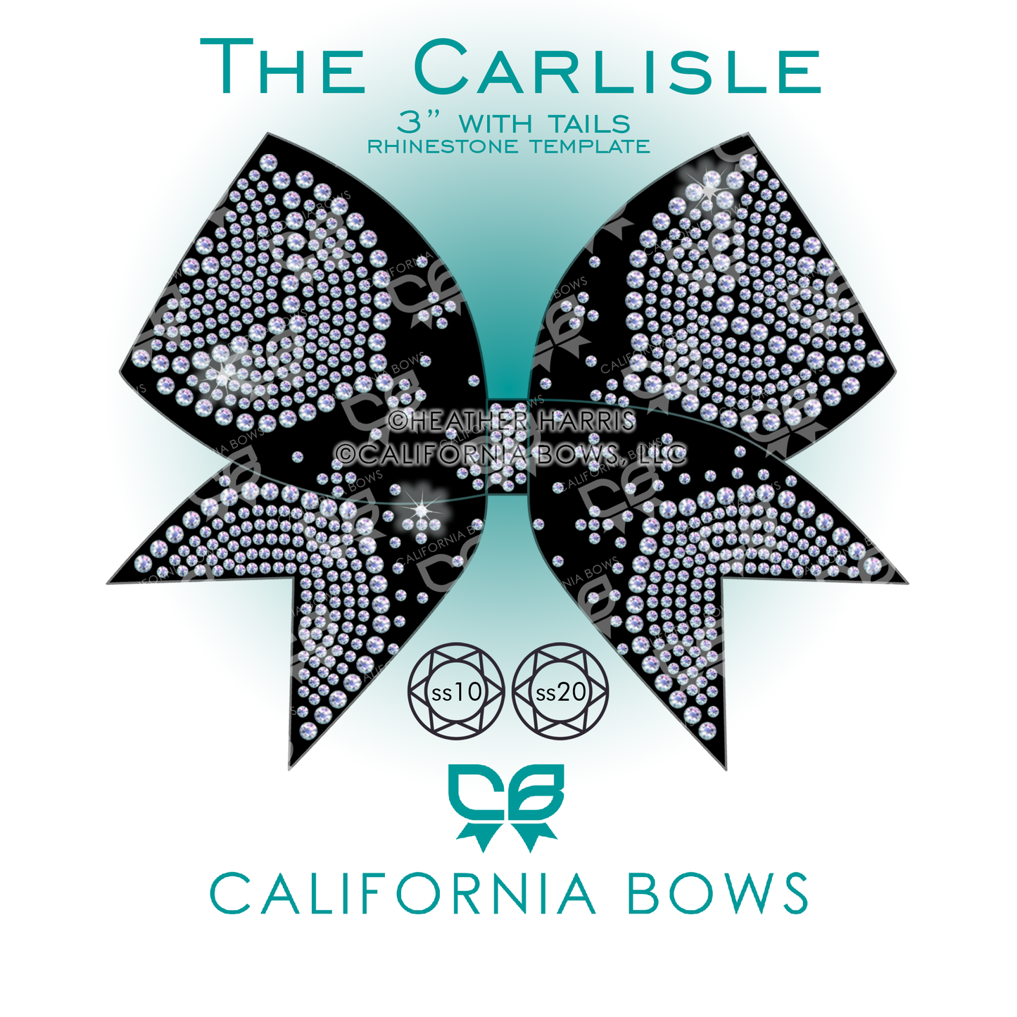 Carlisle 3" Bow Rhinestone Template Download
