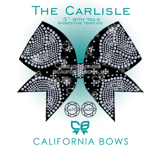 Carlisle 3" Bow Rhinestone Template Download