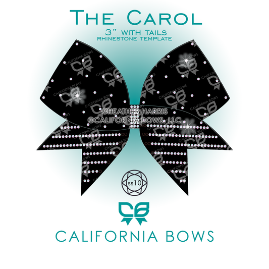 Carol 3" Bow Rhinestone Template Download