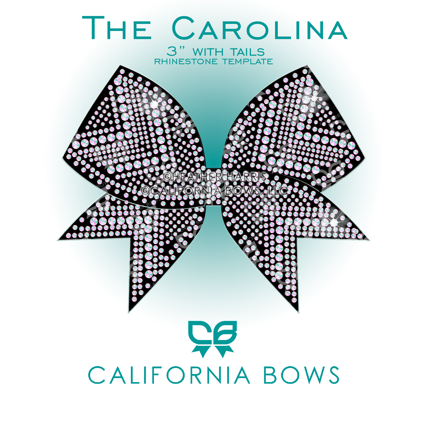Carolina 3" Bow Rhinestone Template Download