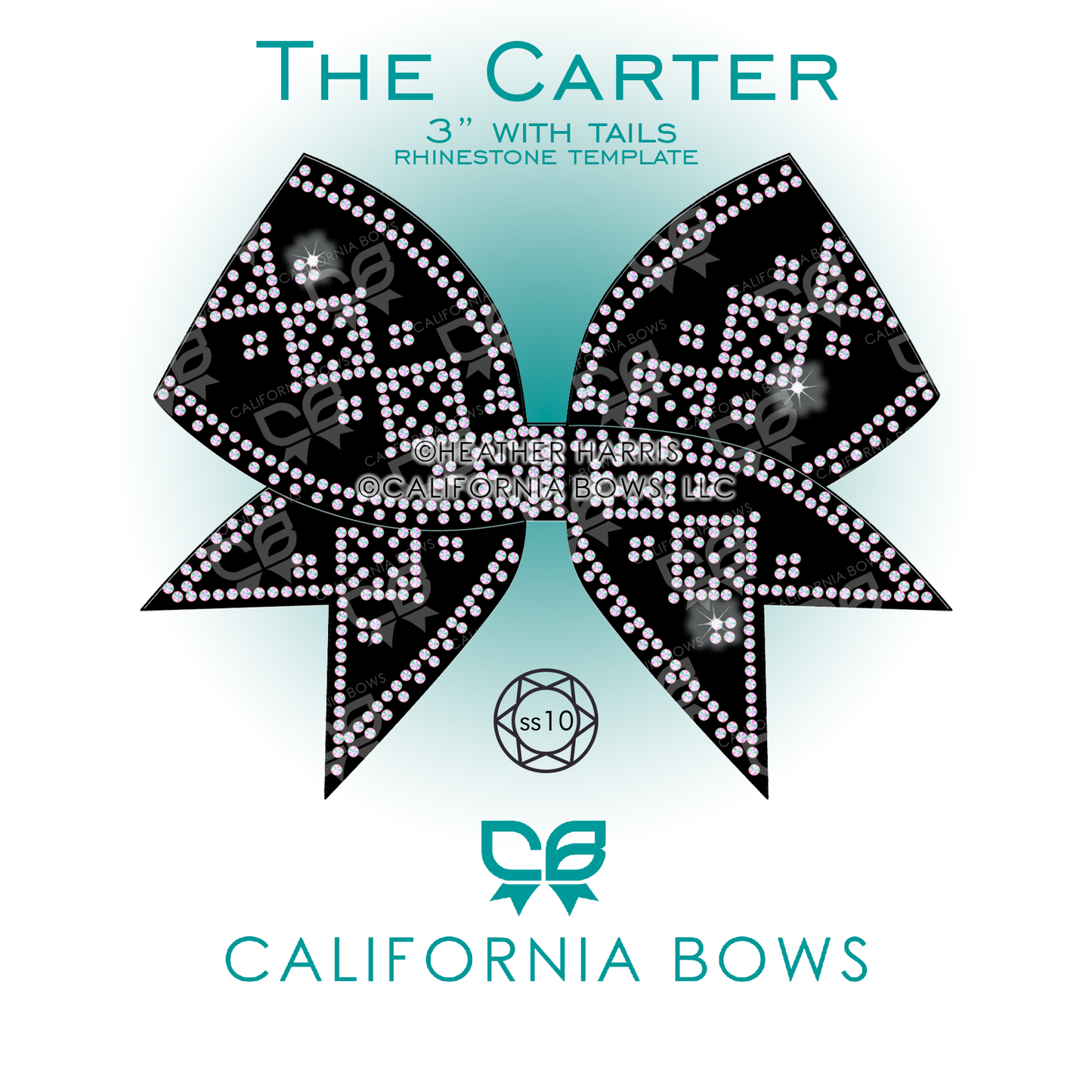 Carter 3" Bow Rhinestone Template Download