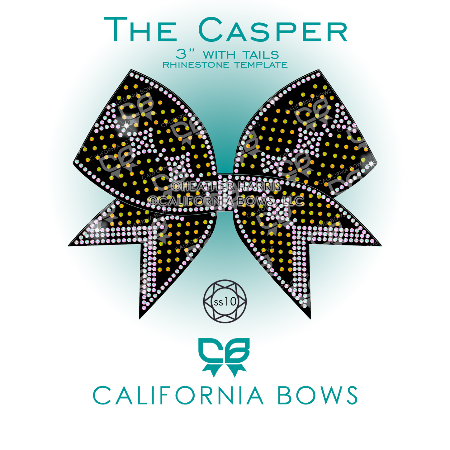 Casper 3" Bow Rhinestone Template Download