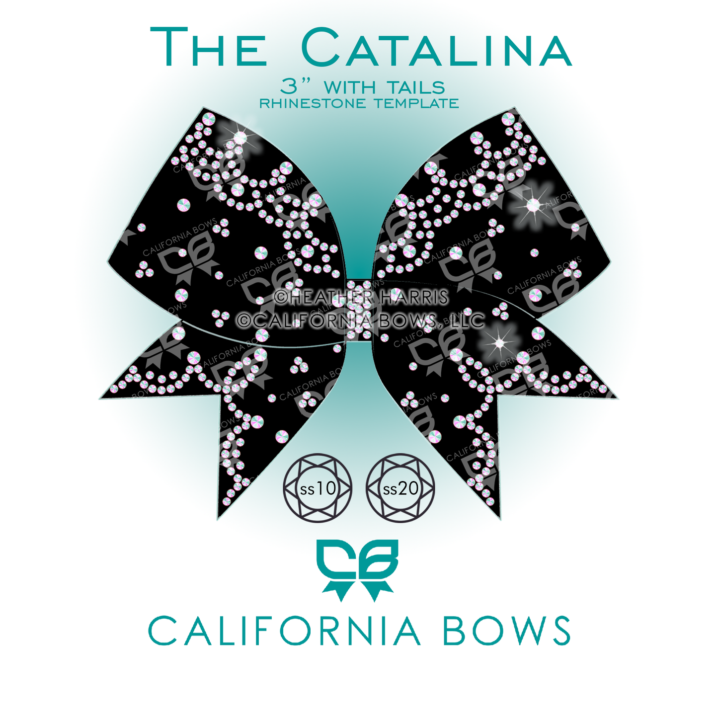 Catalina 3" Bow Rhinestone Template Download