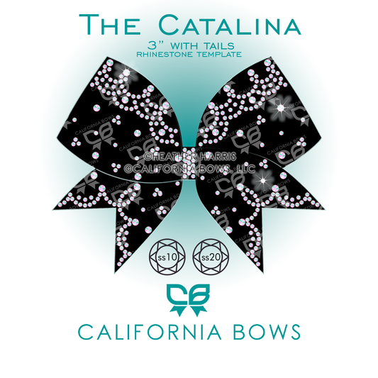 Catalina 3" Bow Rhinestone Template Download