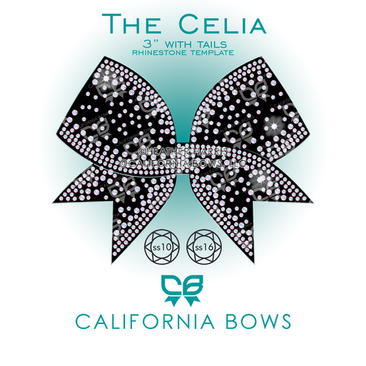 Celia 3" Bow Rhinestone Template Download
