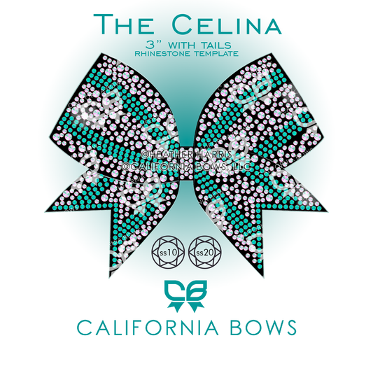Celina 3" Bow Rhinestone Template Download