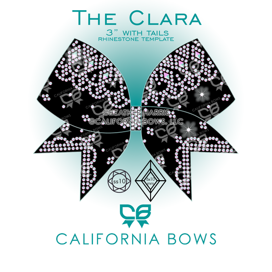 Clara 3" Bow Rhinestone Template Download