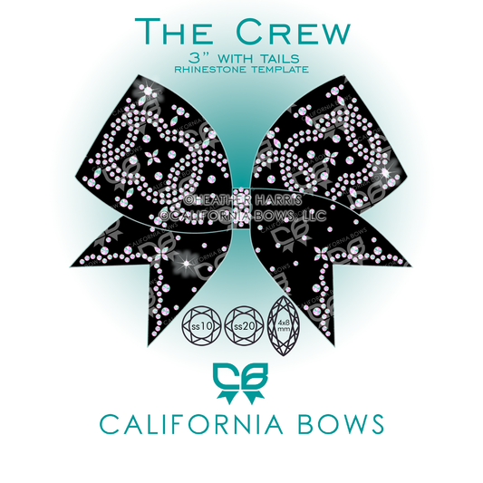 Crew 3" Bow Rhinestone Template Download
