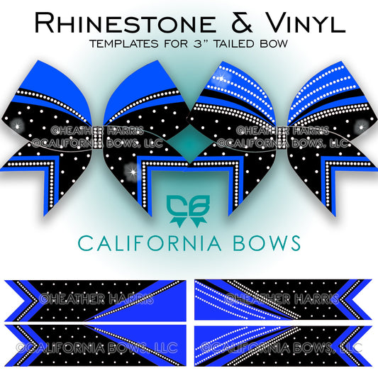 Athletic Cheer Bow 3" Bow Vinyl Rhinestone Template Downloads