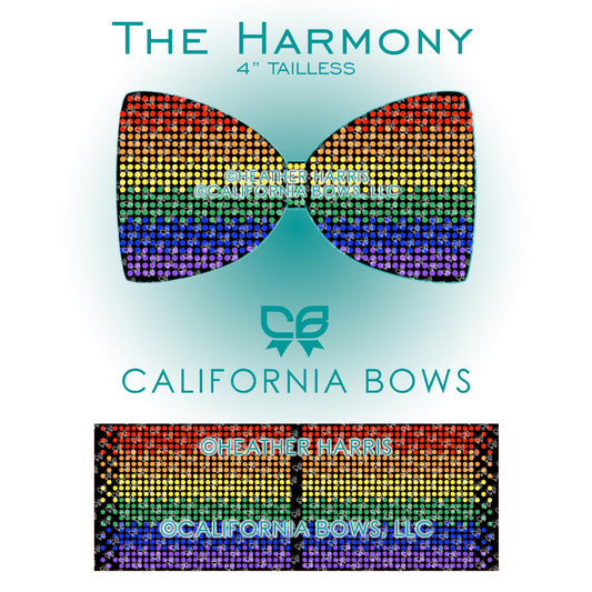 Harmony 4" Tailless Bow Rhinestone Template Download