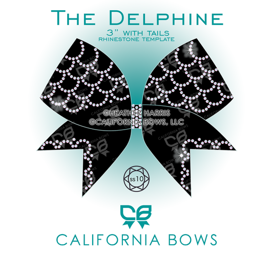 Delphine 3" Bow Rhinestone Template Download