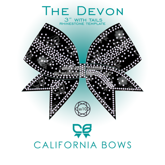 Devon 3" Bow Rhinestone Template Download