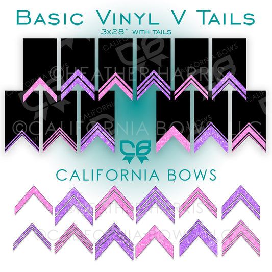 Cheer Bow Tails Vinyl Cut Files DOWNLOAD- 12 pack