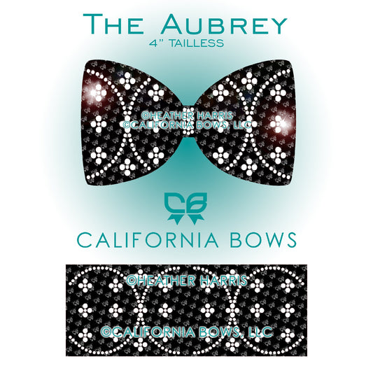 Aubrey 4" Tailless Bow Rhinestone Template Download