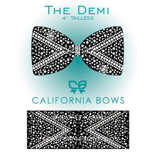 Demi 4" Tailless Bow Rhinestone Template Download